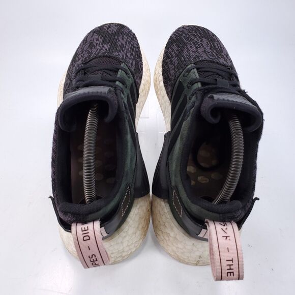 Adidas NMD R2 Lace Up Athletic Training Shoe Womens Size 8.5 BY9314 Black White - Picture 4 of 9